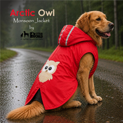 Petter World Waterproof Dog Raincoat with Removable Hood & Reflective Strips