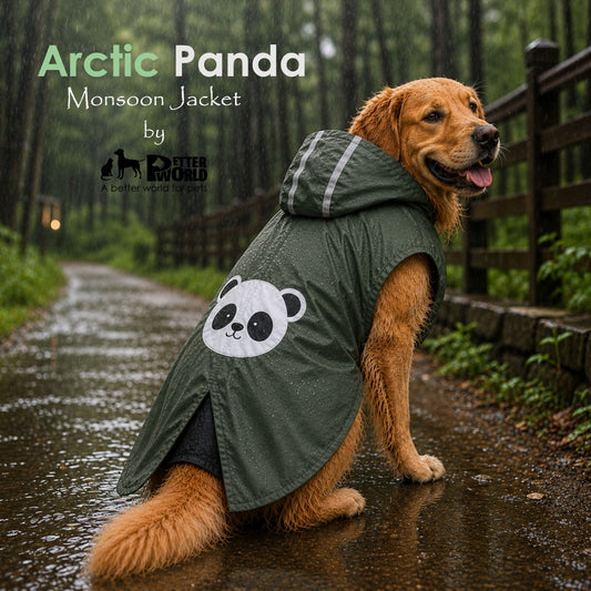 Petter World Waterproof Dog Raincoat with Removable Hood & Reflective Strips