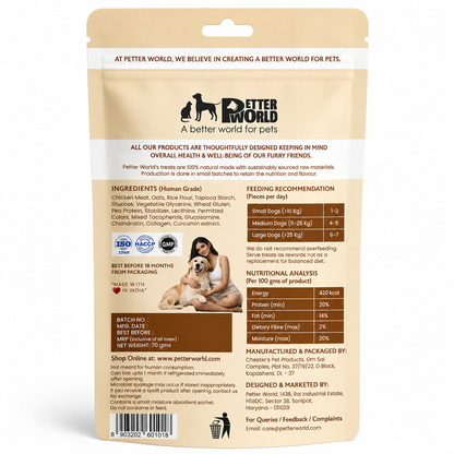Petter World Hip & Joint Sticks for Dogs with Glucosamine & Collagen | Joint Support Dog Treats | 70g