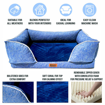 Petter World Luxury Orthopedic Sofa Bed – Imperial Blue