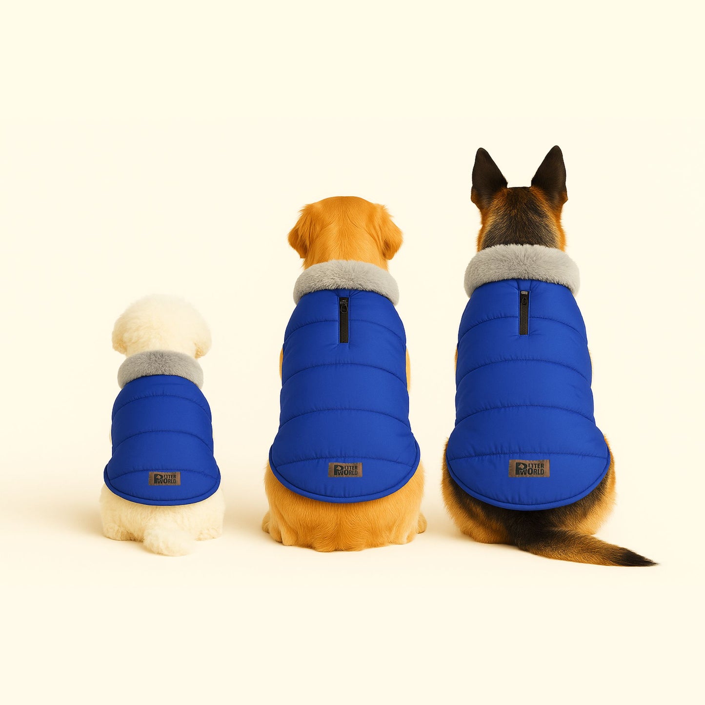 Petter World Polar Edge Dog Puffer Jacket | Insulated Winter Jacket with Fur Neck