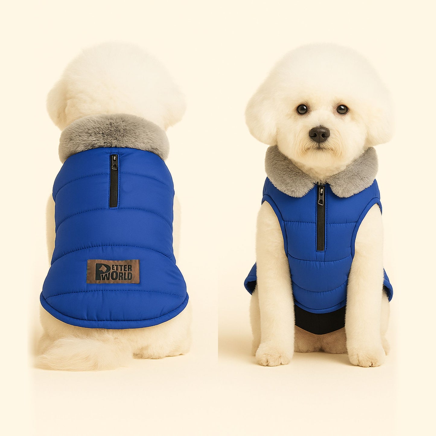 Petter World Polar Edge Dog Puffer Jacket | Insulated Winter Jacket with Fur Neck