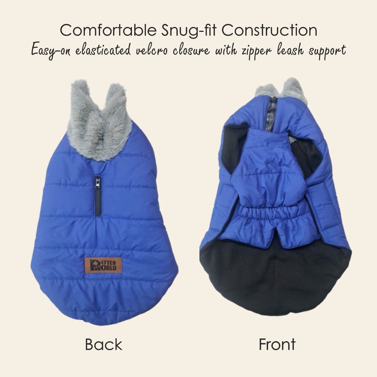 Petter World Polar Edge Dog Puffer Jacket | Insulated Winter Jacket with Fur Neck