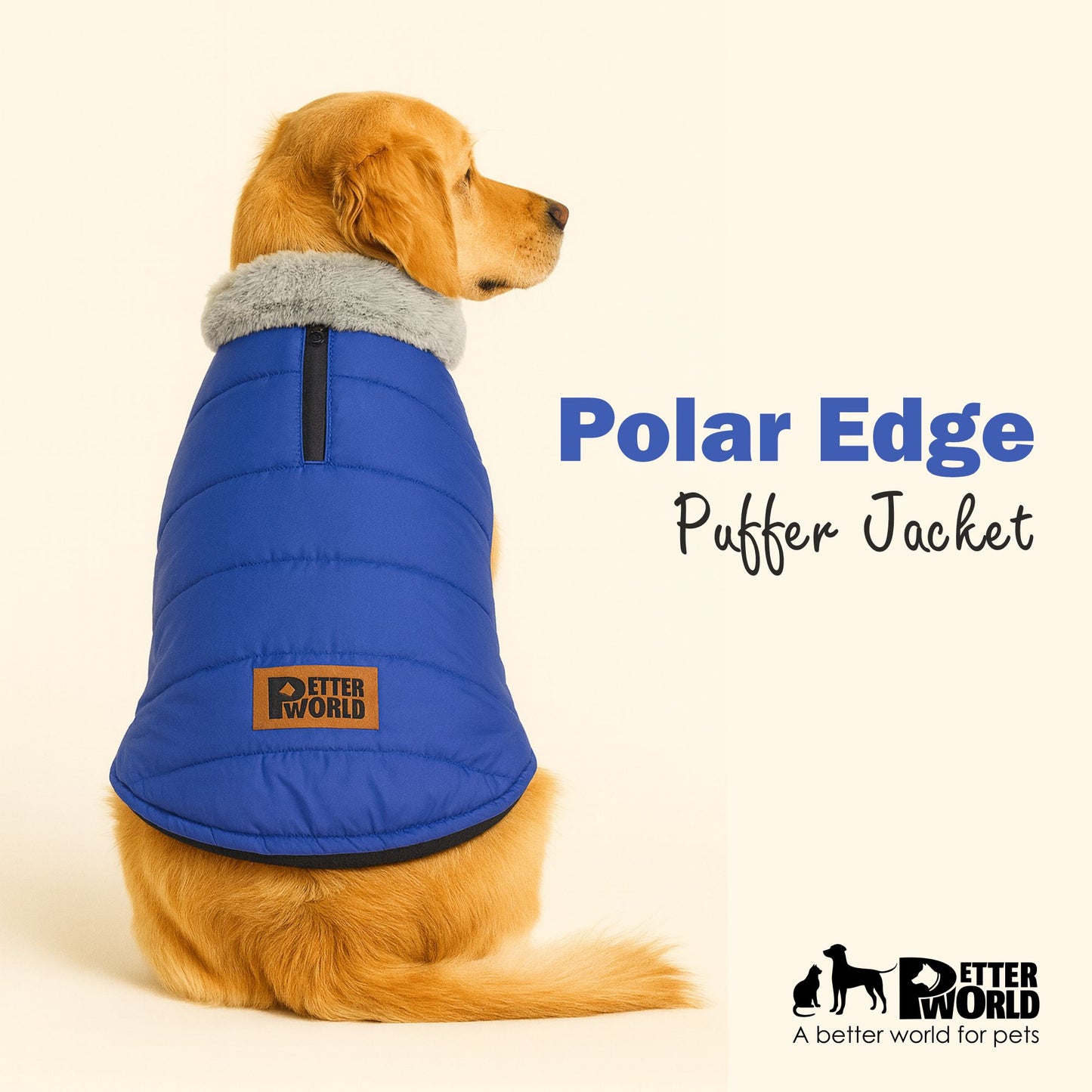 Petter World Polar Edge Dog Puffer Jacket | Insulated Winter Jacket with Fur Neck