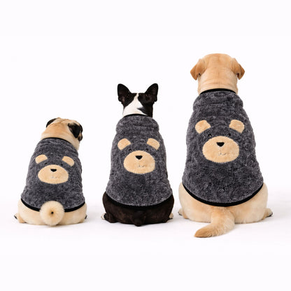 Petter World Snugbear Fur Pullover for Dogs – Ultra-Soft Plush Winter Sweater with Stretch Fit & Bear Back Design