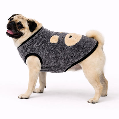 Petter World Snugbear Fur Pullover for Dogs – Ultra-Soft Plush Winter Sweater with Stretch Fit & Bear Back Design