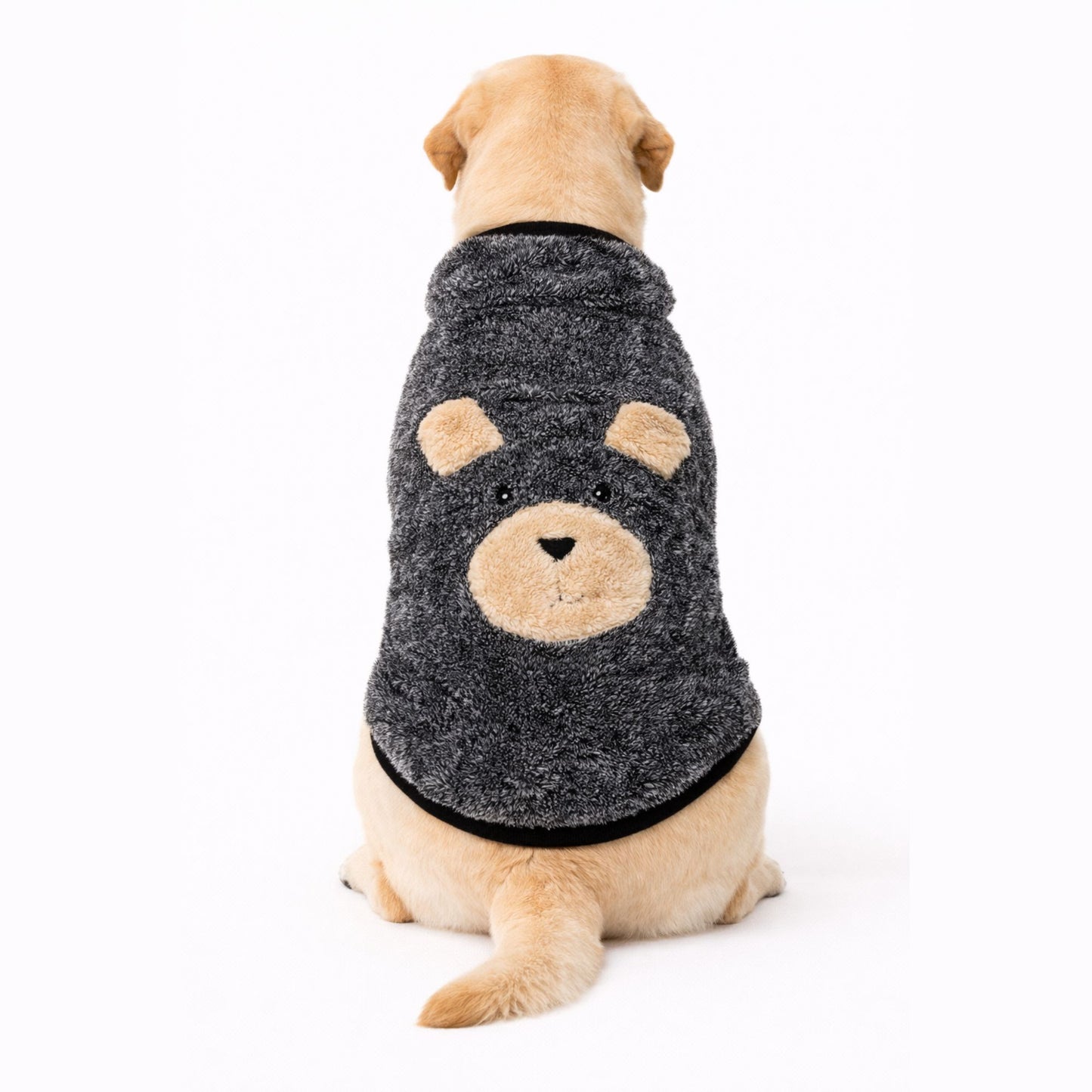Petter World Snugbear Fur Pullover for Dogs – Ultra-Soft Plush Winter Sweater with Stretch Fit & Bear Back Design