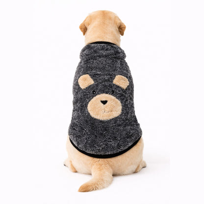 Petter World Snugbear Fur Pullover for Dogs – Ultra-Soft Plush Winter Sweater with Stretch Fit & Bear Back Design