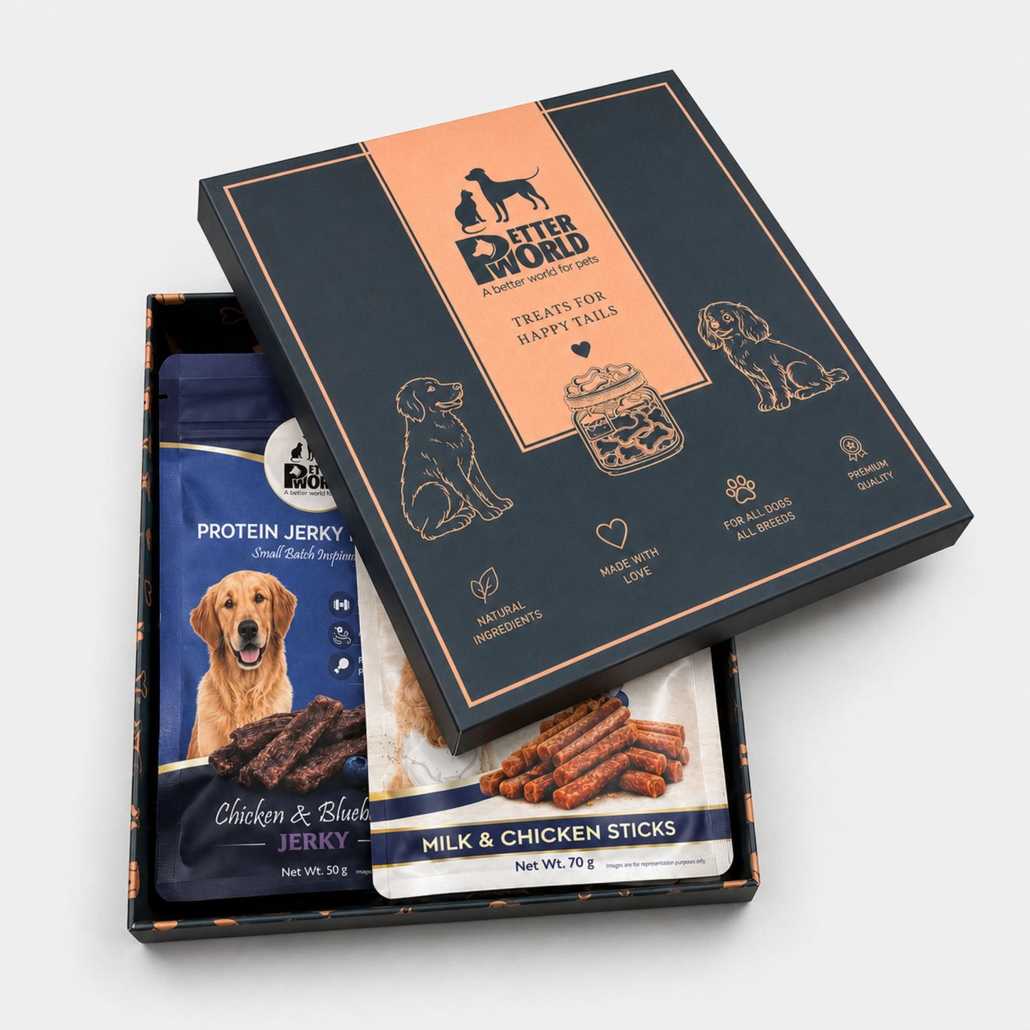 Petter World Mega Gift Pack for Dogs | Premium Wellness, Gourmet & Natural Treat Combo Hamper