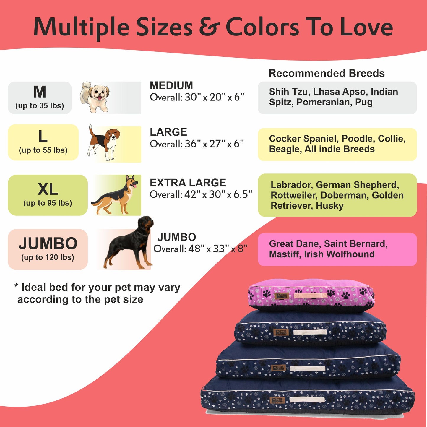 Waterproof Mattress (COVER ONLY)- Cherry Red