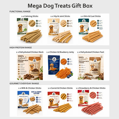 Petter World Mega Gift Pack for Dogs | Premium Wellness, Gourmet & Natural Treat Combo Hamper