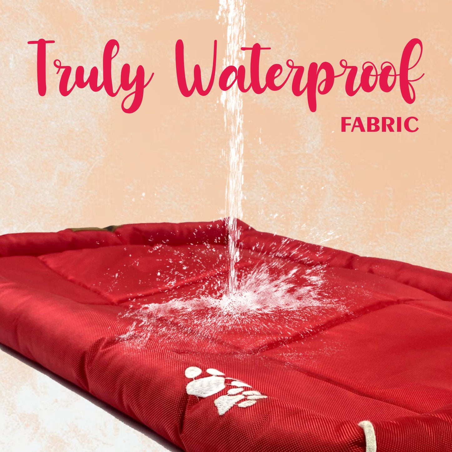 Waterproof Dog Mat with Padded Perimeters for Head & Paw Support