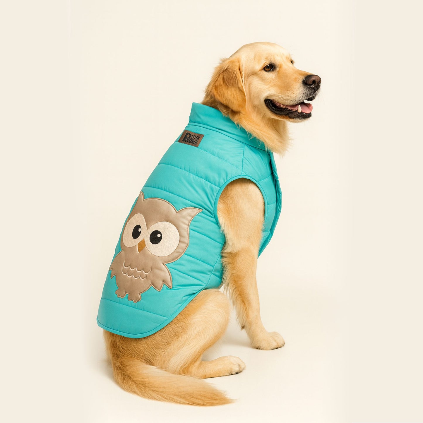 Petter World ArcticGuard Owl Jacket – Ultra-Warm Puffer Winter Coat for Dogs | Insulated, Lightweight & Water-Resistant | Easy Velcro Closure | Perfect for Cold Weather & Outdoor Walks