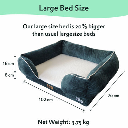 Orthopedic Sofa Bed (COVER ONLY) - Bottle Green