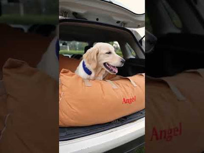 Dog Car Travel Bed with Safety Leash – Washable, Secure & Comfortable (4 Sizes)