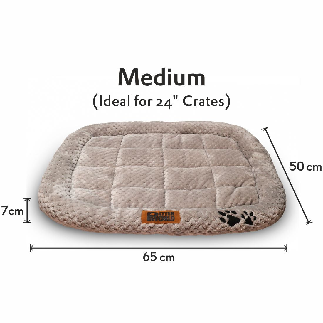 All Weather Ultra Soft Dog Mat with Padded Perimeters for Head & Jaw Support, Meteorite