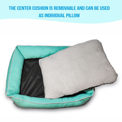 Luxury Turquoise Lounger Bed with Removable Cushion